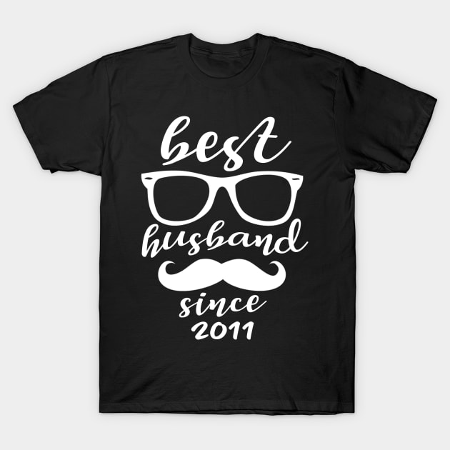 'Best Husband Since 2011' Sweet Wedding Anniversary Gift T-Shirt by ourwackyhome